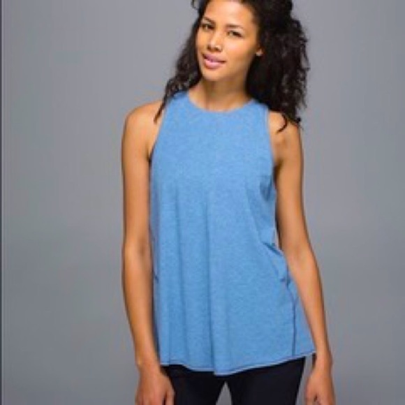 Lululemon Blue Denim All Tied Up Tank 2 - Picture 2 of 5